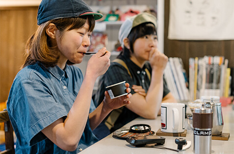 チャリップ体験後コーヒーとジェラート